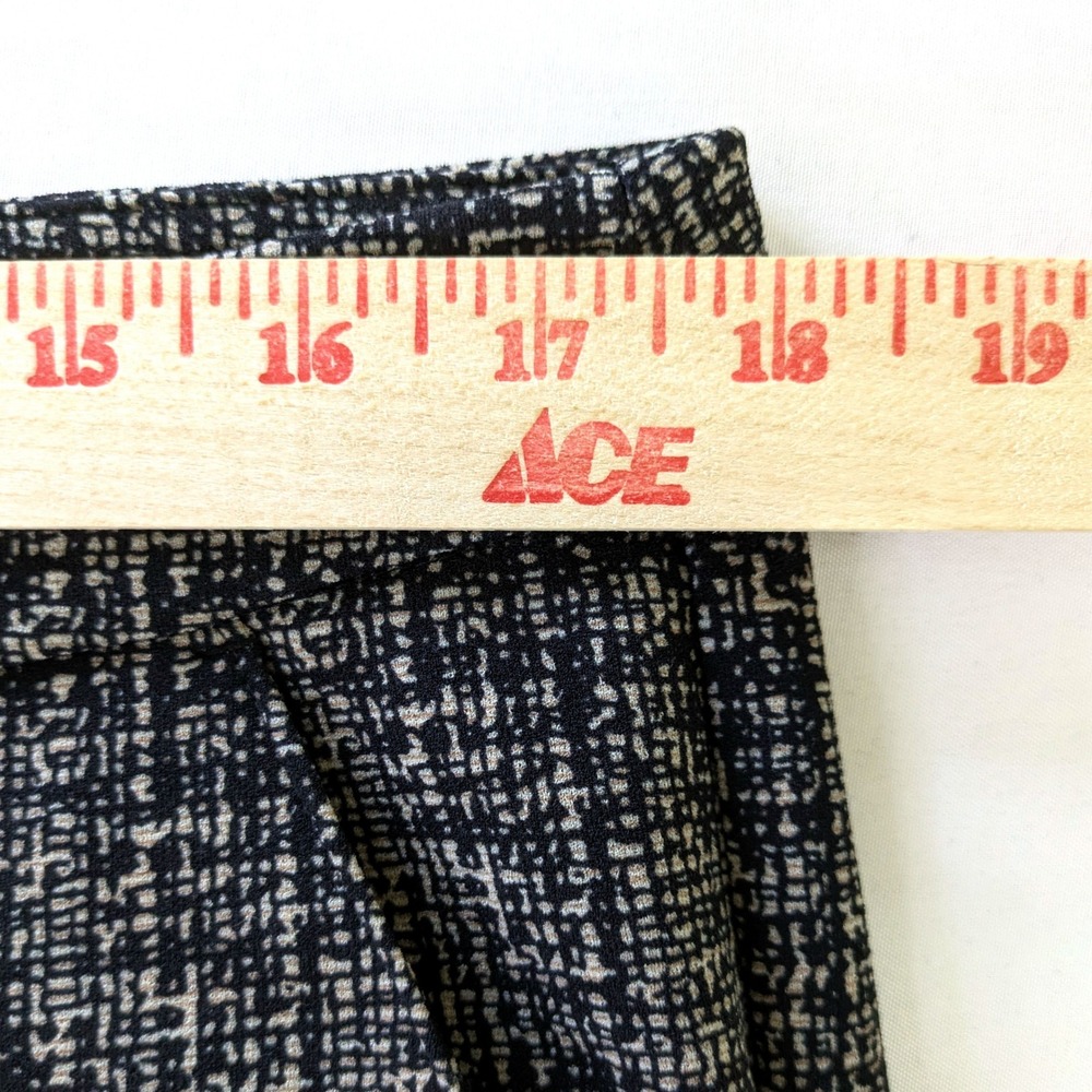 Hope & Harlow Black White Textured Grid Flare Leg Dress Pants Womens Large - Picture 4 of 5